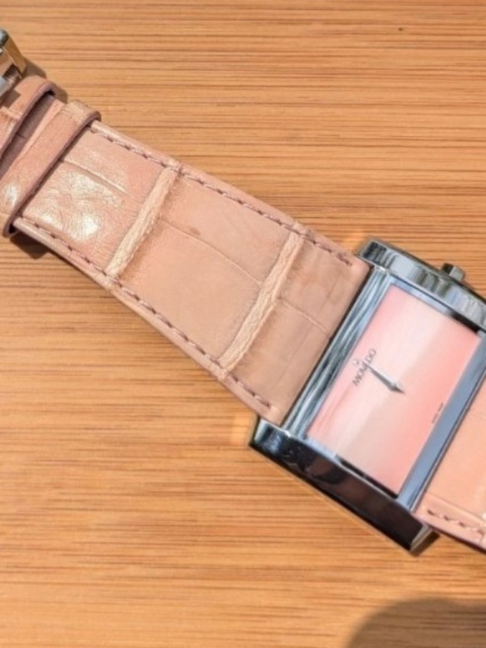 Movado Pink Leather Strap Men’s Watch - Picture 4 of 12